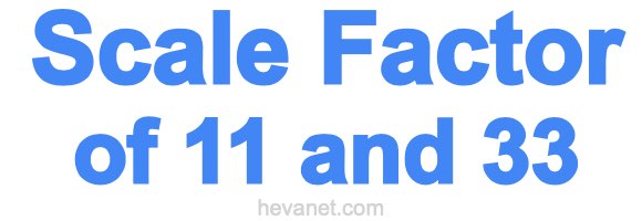 Scale Factor of 11 and 33 Scale Factor of 11 and 33