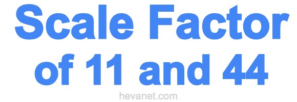 Scale Factor of 11 and 44 Scale Factor of 11 and 44
