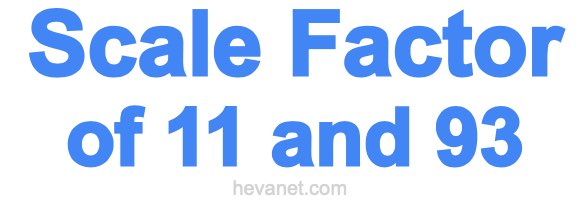 Scale Factor of 11 and 93