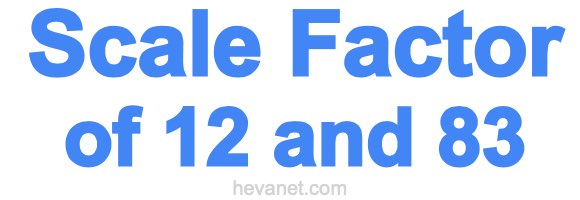 Scale Factor of 12 and 83 Scale Factor of 12 and 83