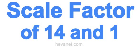 Scale Factor of 14 and 1 Scale Factor of 14 and 1