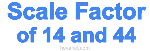 Scale Factor of 14 and 44 Scale Factor of 14 and 44