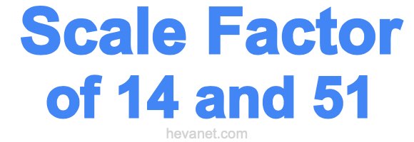 Scale Factor of 14 and 51 Scale Factor of 14 and 51
