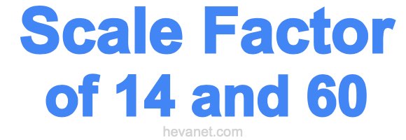 Scale Factor of 14 and 60 Scale Factor of 14 and 60
