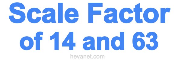 Scale Factor of 14 and 63 Scale Factor of 14 and 63
