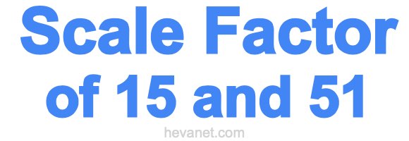 Scale Factor of 15 and 51 Scale Factor of 15 and 51