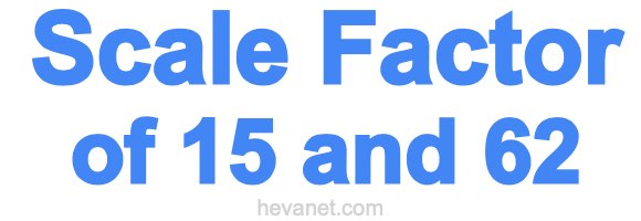 Scale Factor of 15 and 62