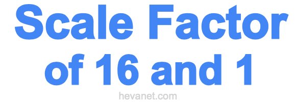 Scale Factor of 16 and 1 Scale Factor of 16 and 1