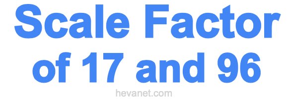 Scale Factor of 17 and 96