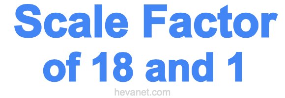 Scale Factor of 18 and 1
