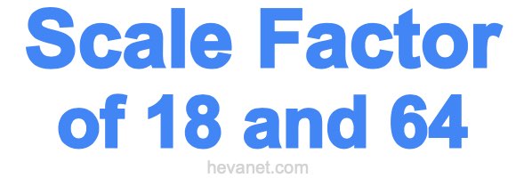 Scale Factor of 18 and 64 Scale Factor of 18 and 64