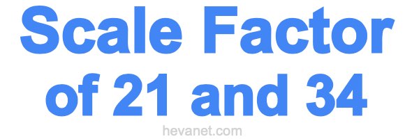 Scale Factor of 21 and 34 Scale Factor of 21 and 34
