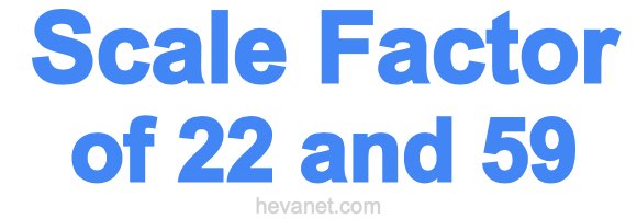 Scale Factor of 22 and 59 Scale Factor of 22 and 59