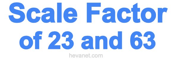 Scale Factor of 23 and 63