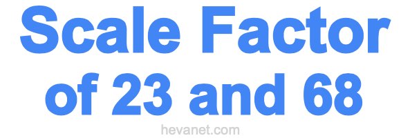 Scale Factor of 23 and 68