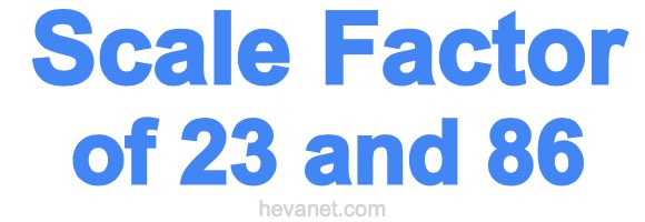 Scale Factor of 23 and 86