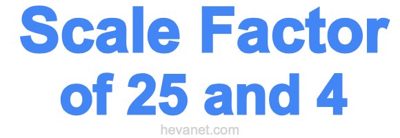 Scale Factor of 25 and 4 Scale Factor of 25 and 4