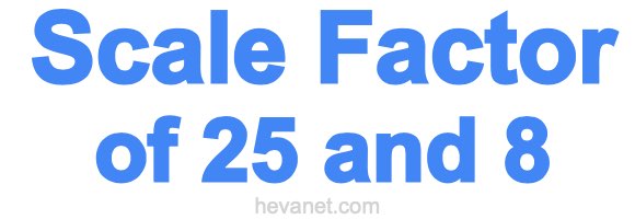 Scale Factor of 25 and 8 Scale Factor of 25 and 8