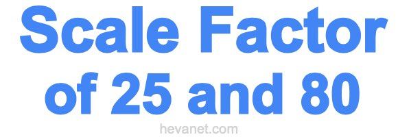 Scale Factor of 25 and 80