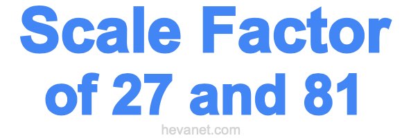 Scale Factor of 27 and 81 Scale Factor of 27 and 81