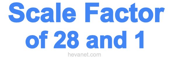 Scale Factor of 28 and 1