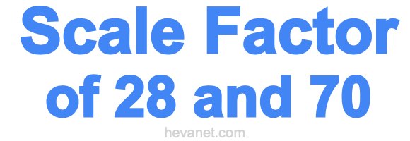 Scale Factor of 28 and 70 Scale Factor of 28 and 70
