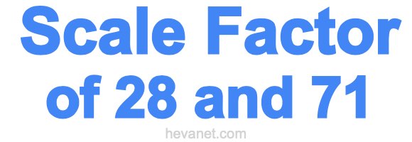 Scale Factor of 28 and 71