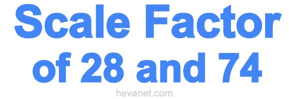 Scale Factor of 28 and 74