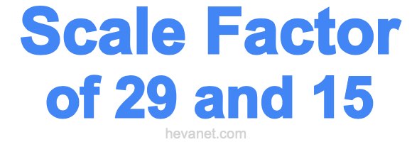 Scale Factor of 29 and 15 Scale Factor of 29 and 15