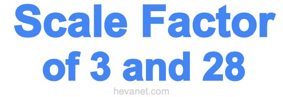 Scale Factor of 3 and 28 Scale Factor of 3 and 28