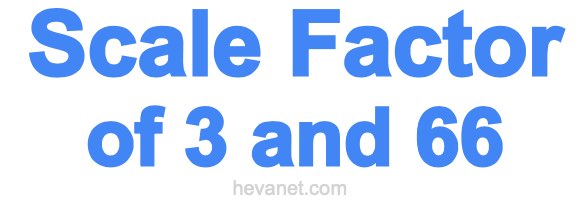 Scale Factor of 3 and 66 Scale Factor of 3 and 66