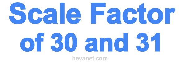 Scale Factor of 30 and 31 Scale Factor of 30 and 31