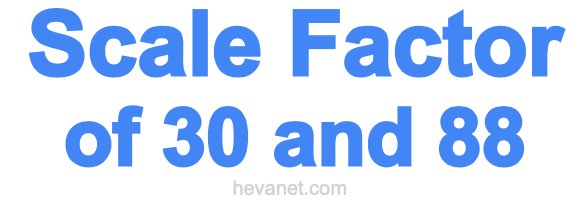 Scale Factor of 30 and 88 Scale Factor of 30 and 88