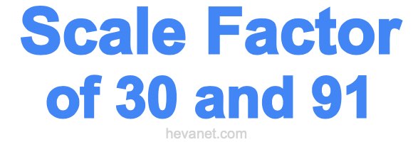 Scale Factor of 30 and 91 Scale Factor of 30 and 91