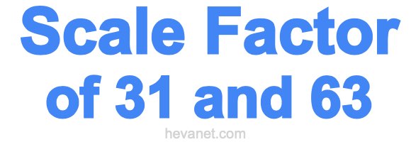 Scale Factor of 31 and 63 Scale Factor of 31 and 63