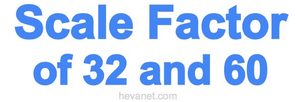 Scale Factor of 32 and 60 Scale Factor of 32 and 60