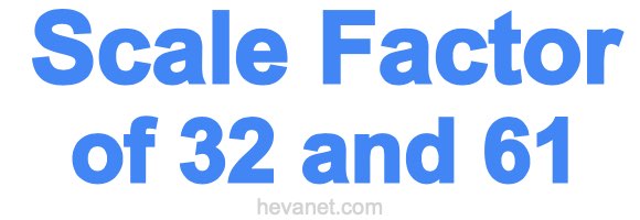 Scale Factor of 32 and 61