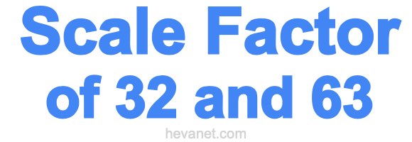 Scale Factor of 32 and 63 Scale Factor of 32 and 63