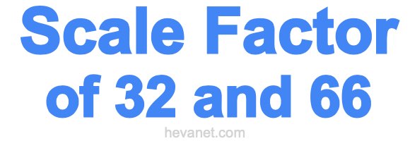Scale Factor of 32 and 66