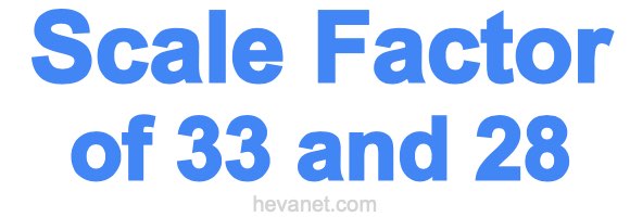 Scale Factor of 33 and 28 Scale Factor of 33 and 28