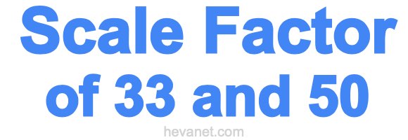 Scale Factor of 33 and 50