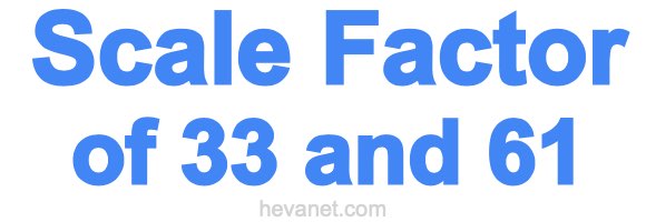 Scale Factor of 33 and 61 Scale Factor of 33 and 61