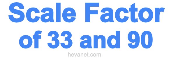 Scale Factor of 33 and 90 Scale Factor of 33 and 90