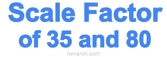 Scale Factor of 35 and 80 Scale Factor of 35 and 80