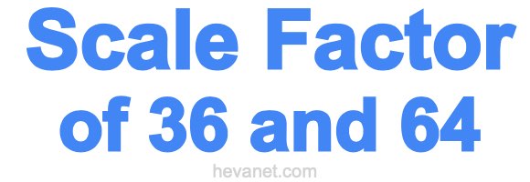 Scale Factor of 36 and 64 Scale Factor of 36 and 64
