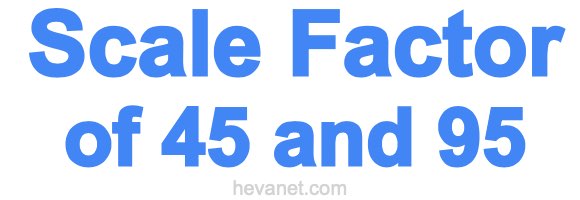 Scale Factor of 45 and 95