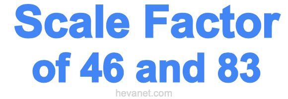 Scale Factor of 46 and 83