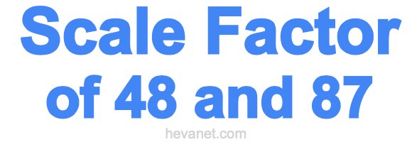 Scale Factor of 48 and 87