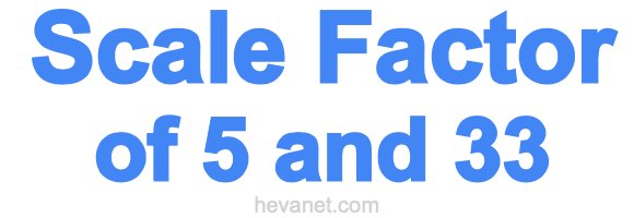 Scale Factor of 5 and 33