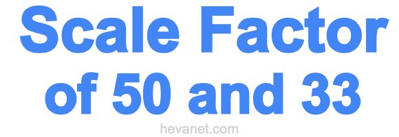 Scale Factor of 50 and 33